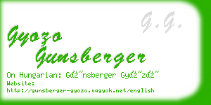 gyozo gunsberger business card